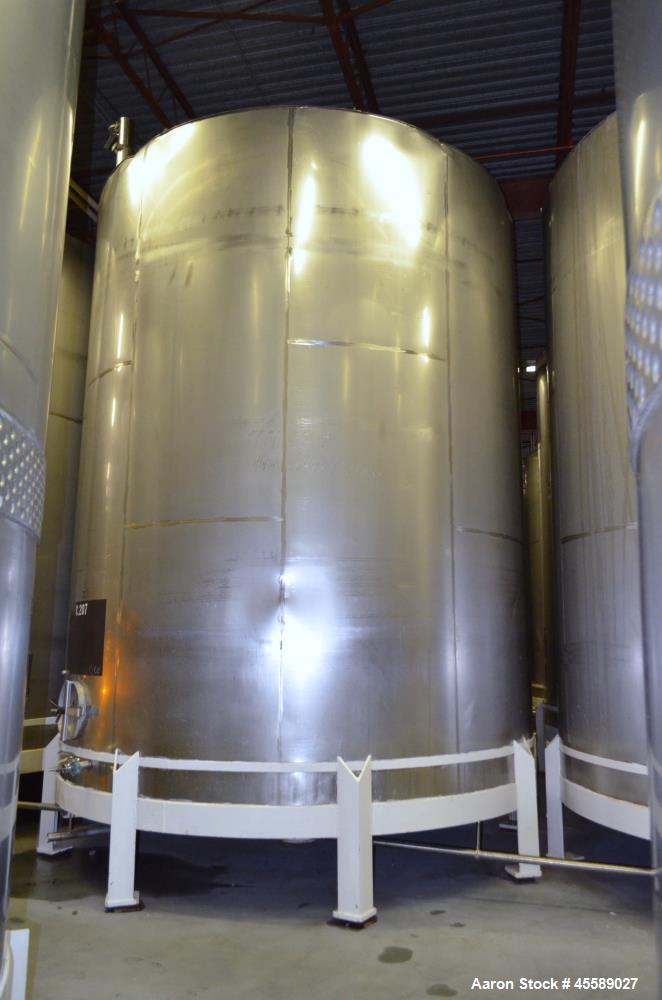 Used 15000 Gallon Douglas Brothers 304 Stainless Steel Vertical Tank