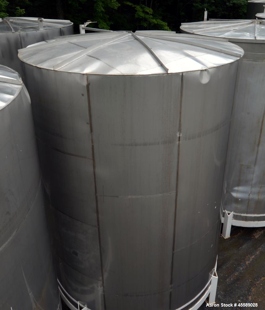 Used 15000 Gallon Douglas Brother 304 Stainless Steel Vertical Tank