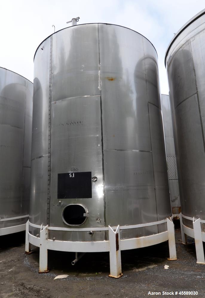 Used 15000 Gallon Douglas Brothers 304 Stainless Steel Vertical Tank