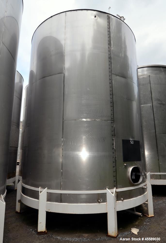 Used 15000 Gallon Douglas Brothers 304 Stainless Steel Vertical Tank