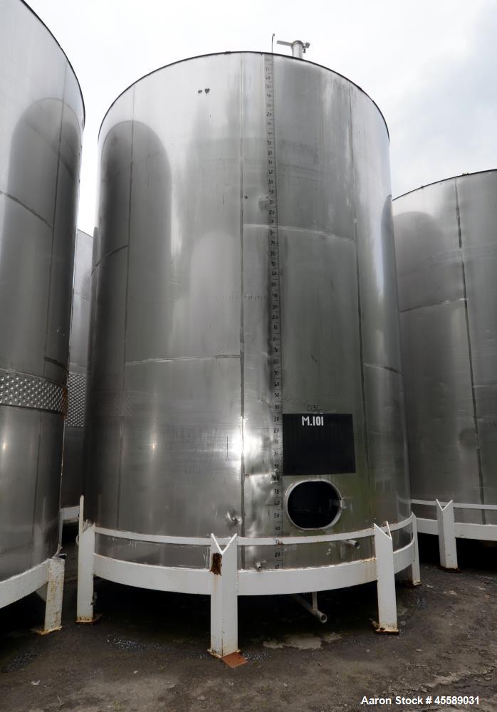 Used 15000 Gallon Douglas Brothers 304 Stainless Steel Vertical Tank