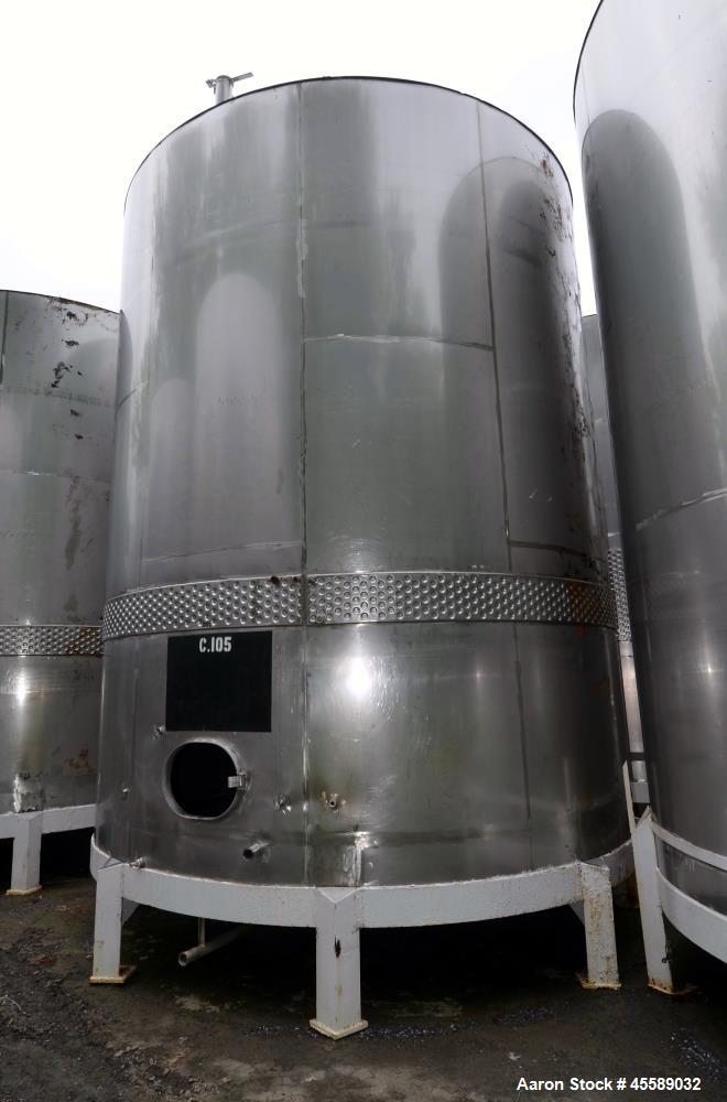 Used 15000 Gallon Douglas Brothers 304 Stainless Steel Vertical Tank