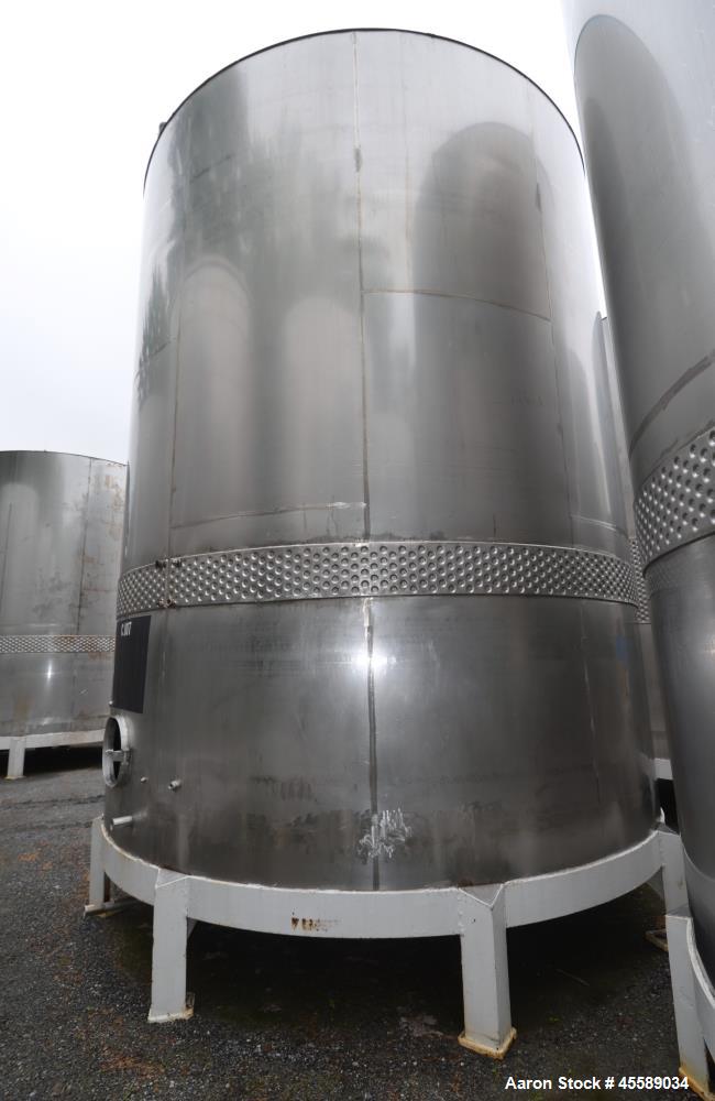 Used 15000 Gallon Douglas Brothers 304 Stainless Steel Vertical Tank