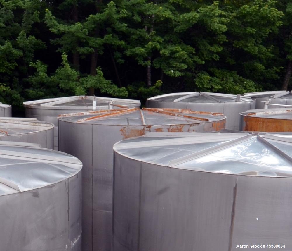 Used 15000 Gallon Douglas Brothers 304 Stainless Steel Vertical Tank