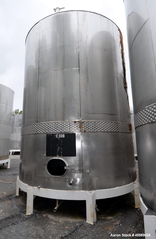 Used 15000 Gallon Douglas Brothers 304 Stainless Steel Vertical Tank