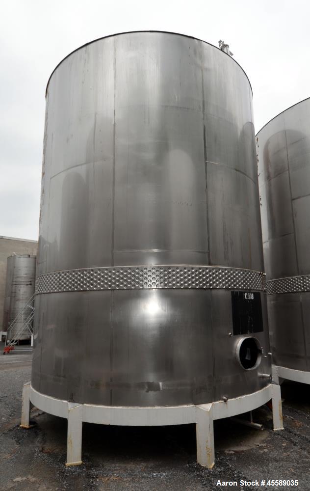 Used 15000 Gallon Douglas Brothers 304 Stainless Steel Vertical Tank