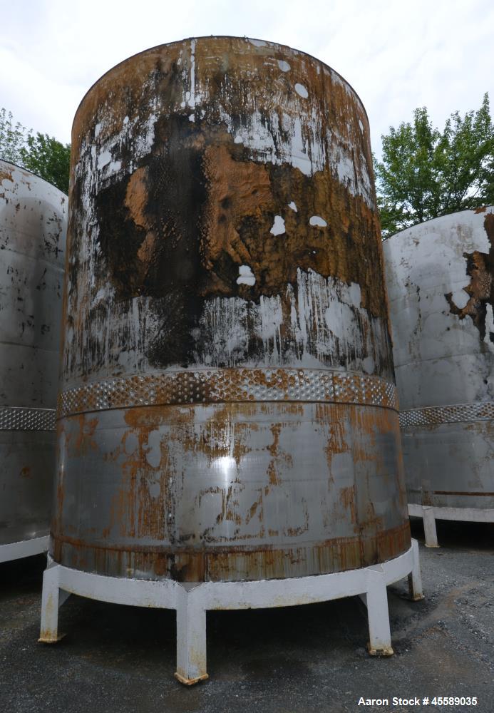 Used 15000 Gallon Douglas Brothers 304 Stainless Steel Vertical Tank