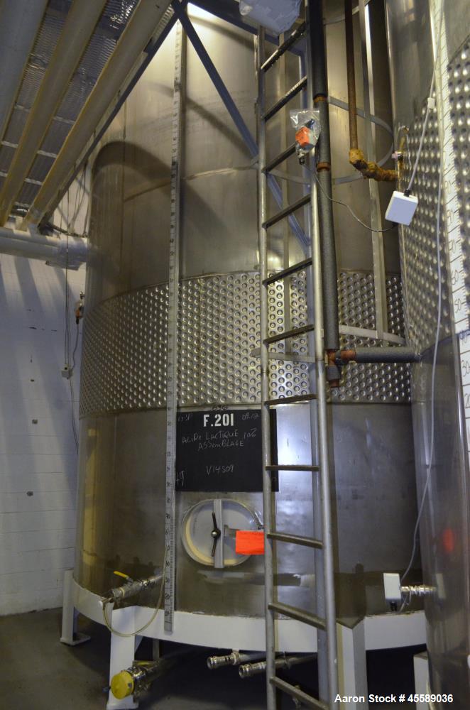 Used 16000 Gallon Douglas Brothers 304 Stainless Steel Vertical Tank