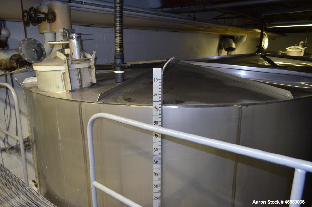 Used 16000 Gallon Douglas Brothers 304 Stainless Steel Vertical Tank