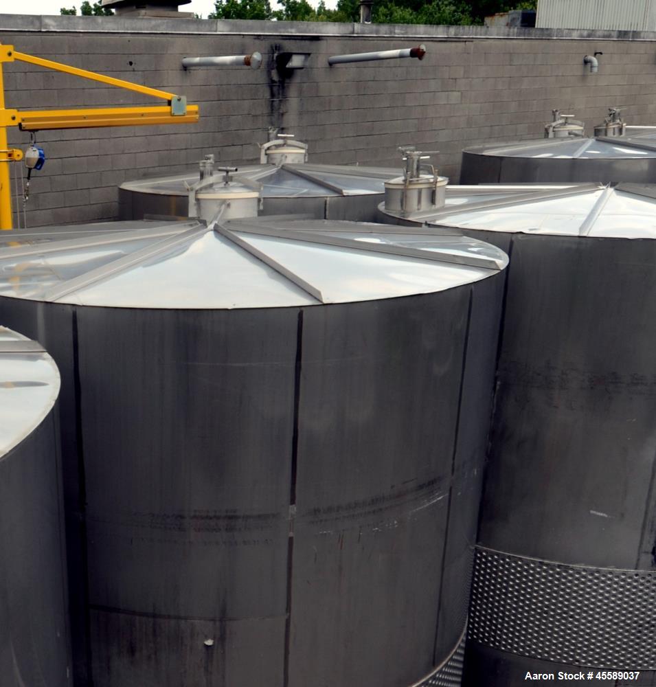 Used 16000 Gallon Douglas Brothers 304 Stainless Steel Vertical Tank