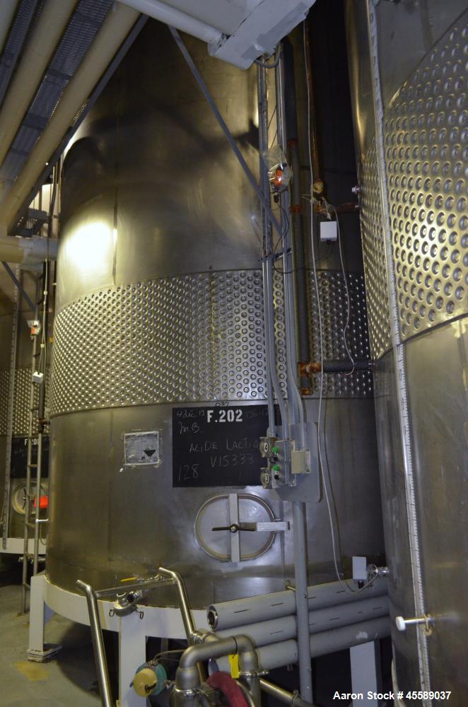 Used 16000 Gallon Douglas Brothers 304 Stainless Steel Vertical Tank