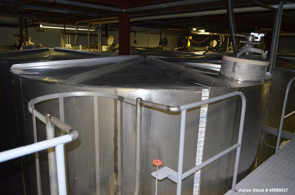 Used 16000 Gallon Douglas Brothers 304 Stainless Steel Vertical Tank