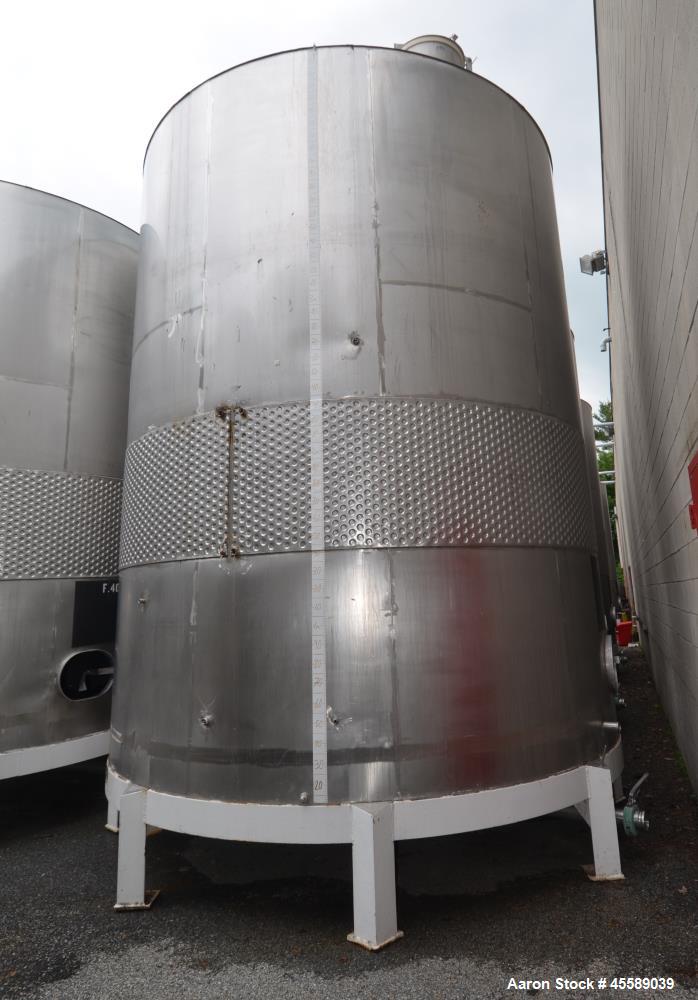 Used 16000 Gallon Douglas Brothers 304 Stainless Steel Vertical Tank