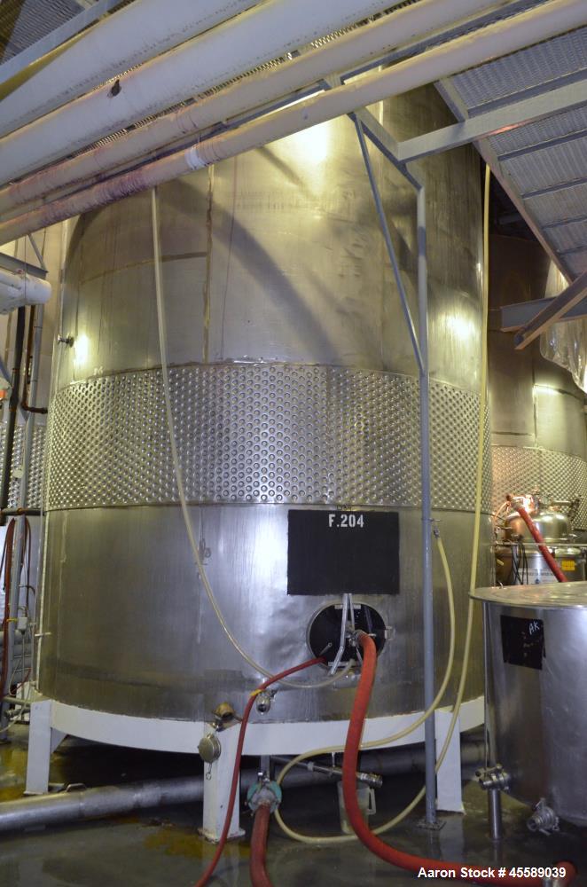 Used 16000 Gallon Douglas Brothers 304 Stainless Steel Vertical Tank