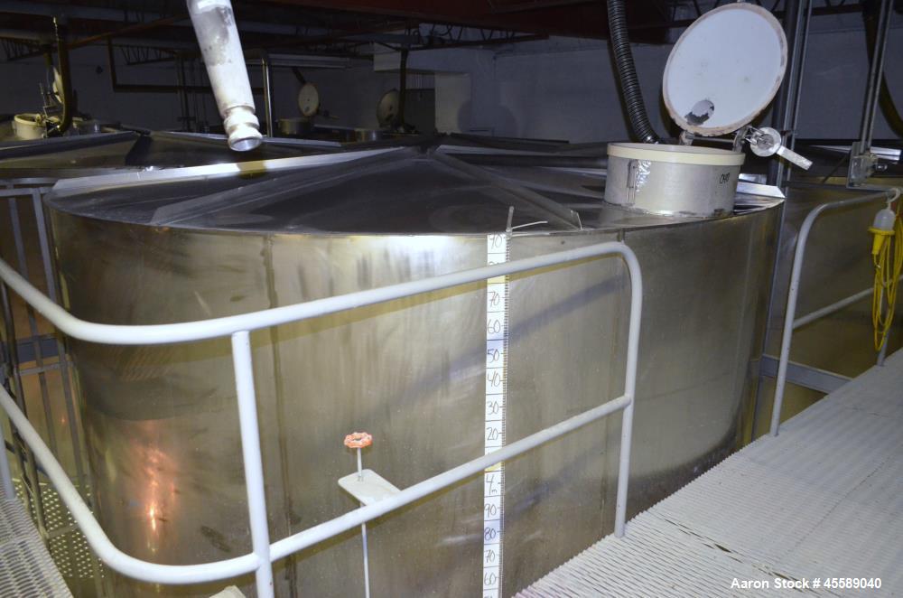 Used 16000 Gallon Douglas Brothers 304 Stainless Steel Vertical Tank