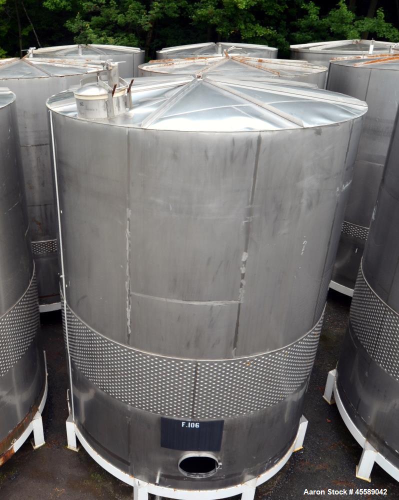Used 16000 Gallon Douglas Brothers 304 Stainless Steel Vertical Tank