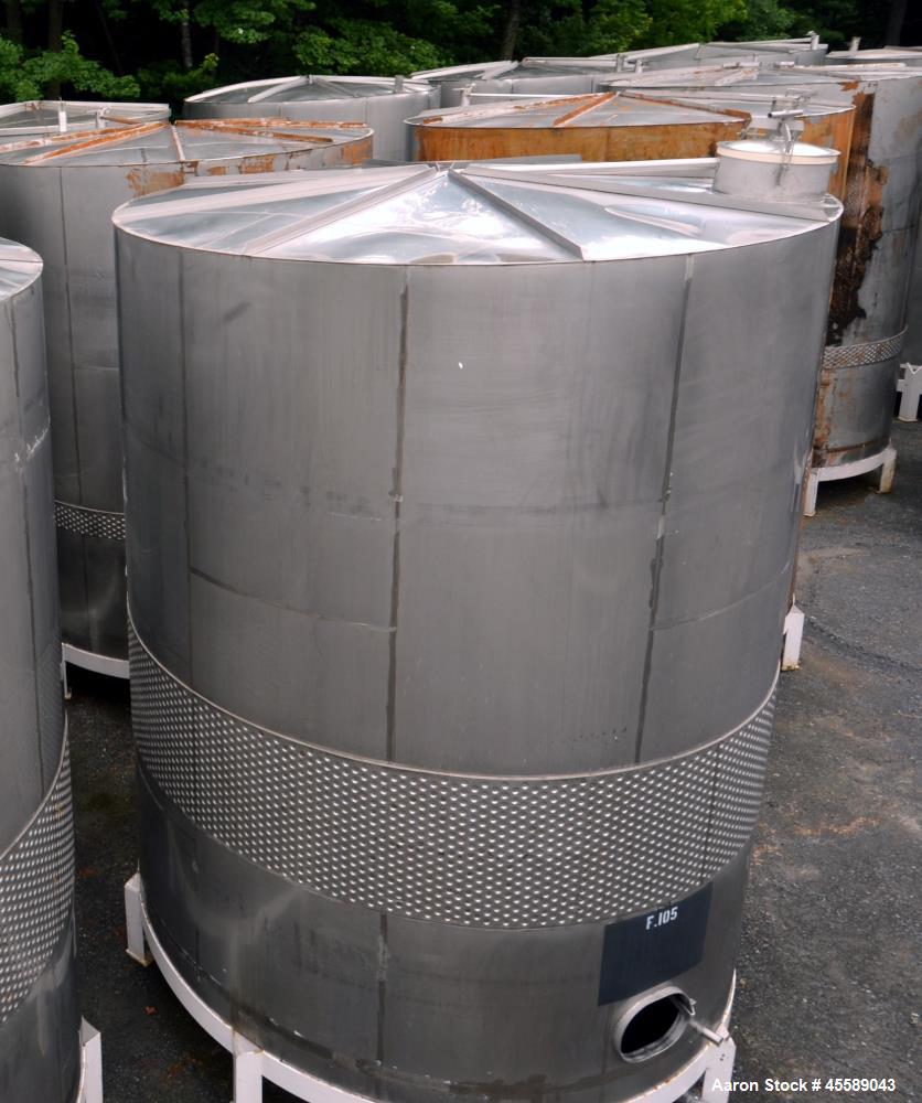 Used 16000 Gallon Douglas Brothers 304 Stainless Steel Vertical Tank