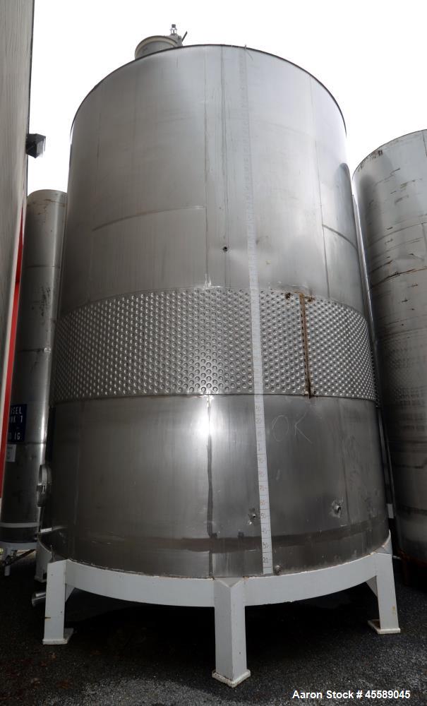 Used 16000 Gallon Douglas Brothers 304 Stainless Steel Vertical Tank