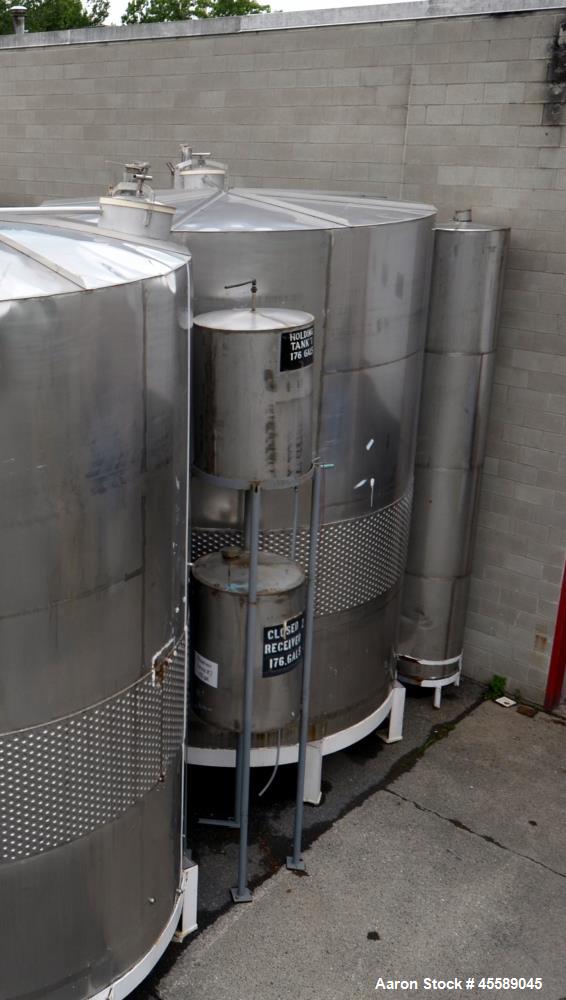 Used 16000 Gallon Douglas Brothers 304 Stainless Steel Vertical Tank