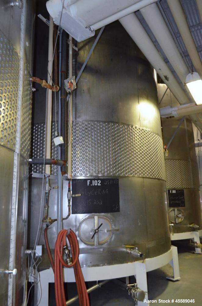 Used 16000 Gallon Douglas Brothers 304 Stainless Steel Vertical Tank