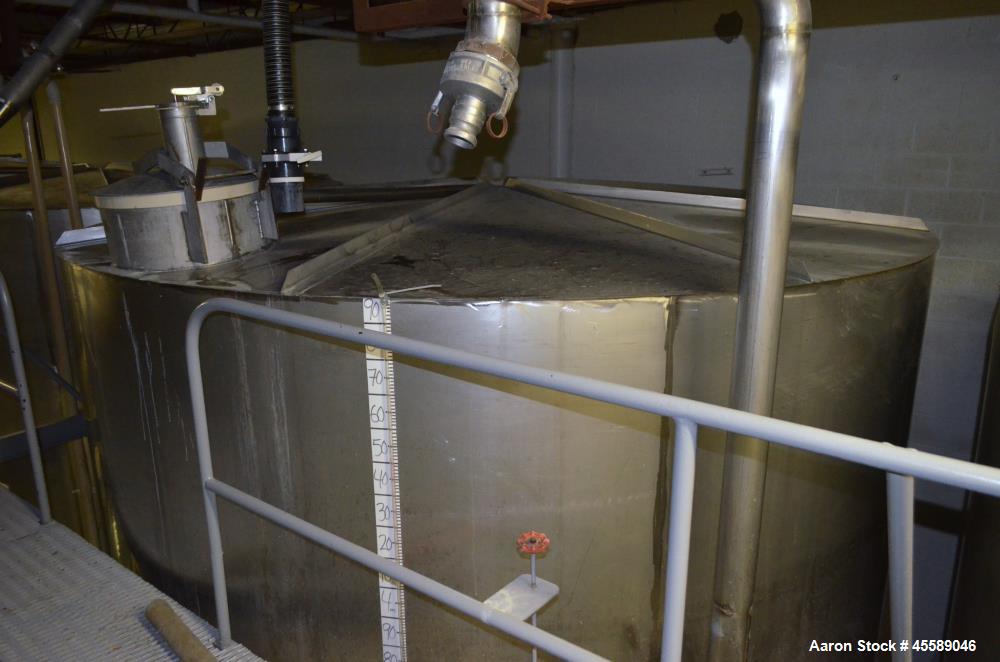 Used 16000 Gallon Douglas Brothers 304 Stainless Steel Vertical Tank