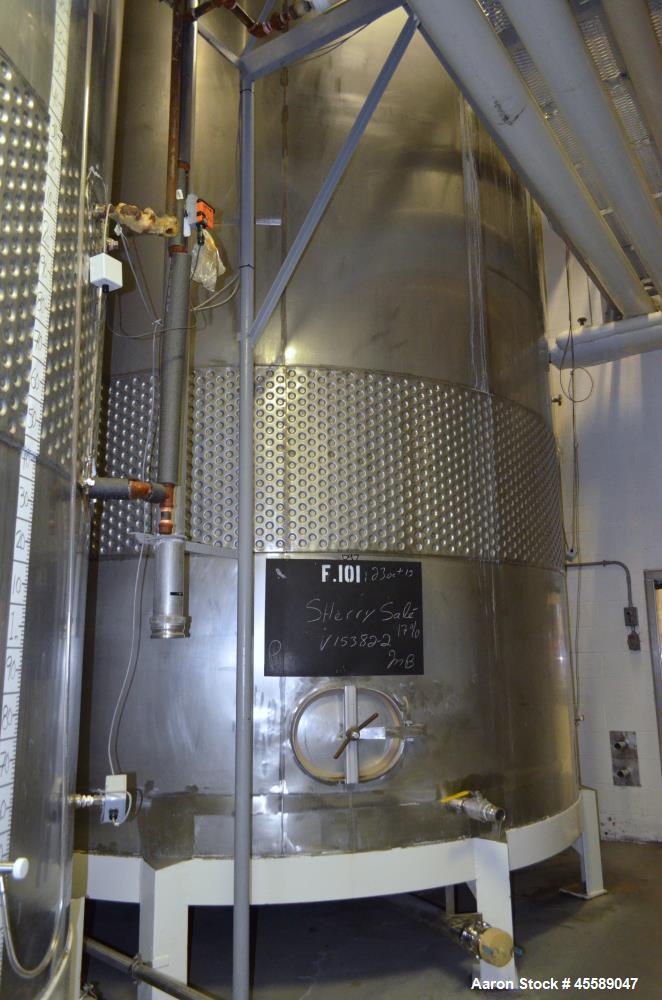 Used 16000 Gallon Douglas Brothers 304 Stainless Steel Vertical Tank