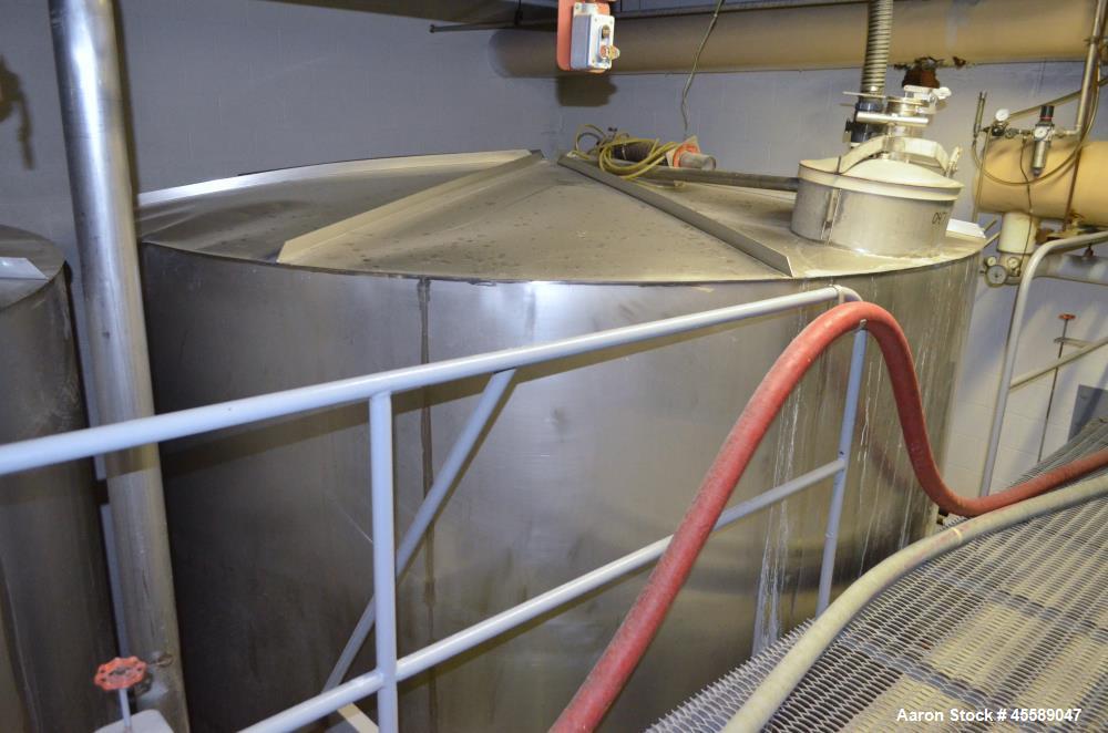 Used 16000 Gallon Douglas Brothers 304 Stainless Steel Vertical Tank