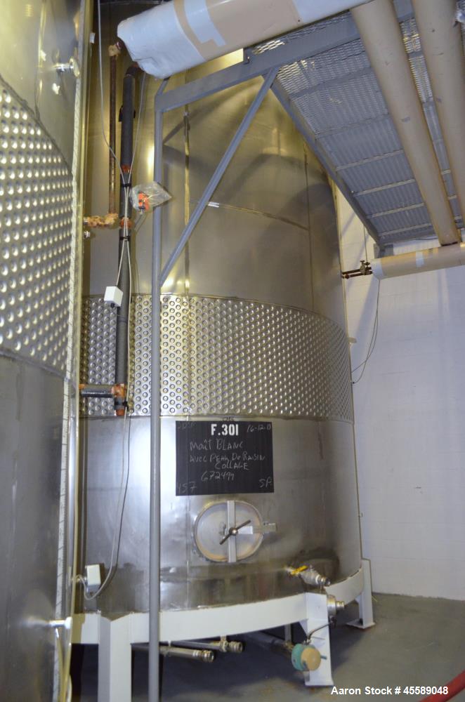Used 16000 Gallon Douglas Brothers 304 Stainless Steel Vertical Tank