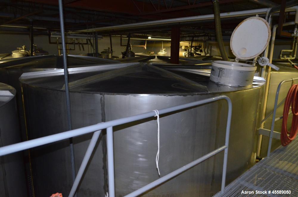 Used 16000 Gallon Douglas Brothers 304 Stainless Steel Vertical Tank