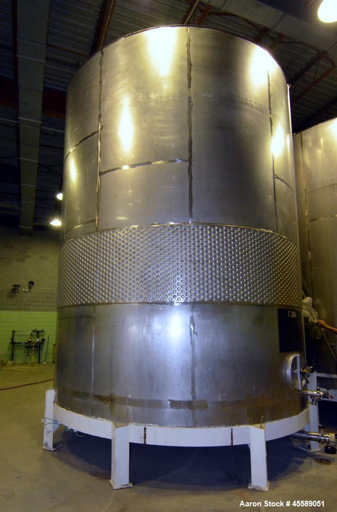 Used 16000 Gallon Douglas Brothers 304 Stainless Steel Vertical Tank