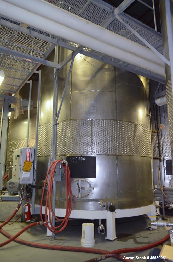 Used 16000 Gallon Douglas Brothers 304 Stainless Steel Vertical Tank