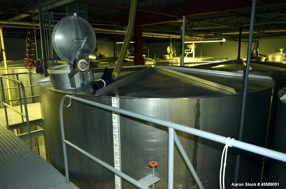 Used 16000 Gallon Douglas Brothers 304 Stainless Steel Vertical Tank