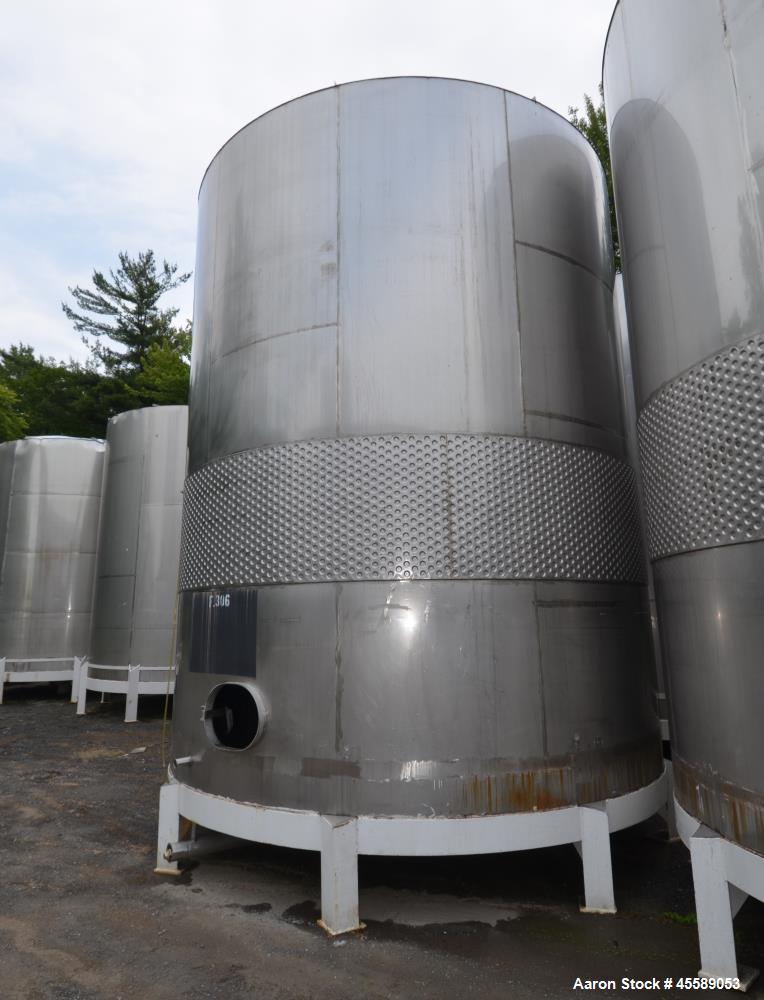 Used 16000 Gallon Douglas Brothers 304 Stainless Steel Vertical Tank
