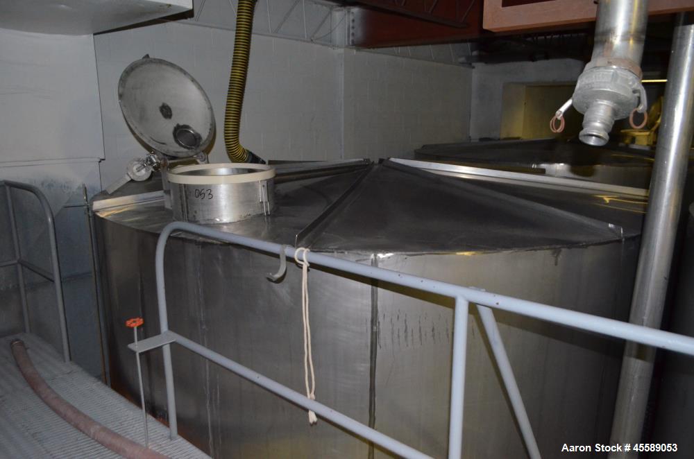 Used 16000 Gallon Douglas Brothers 304 Stainless Steel Vertical Tank