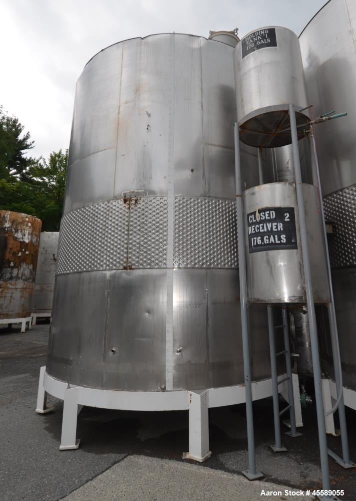 Used 16000 Gallon Douglas Brothers 304 Stainless Steel Vertical Tank