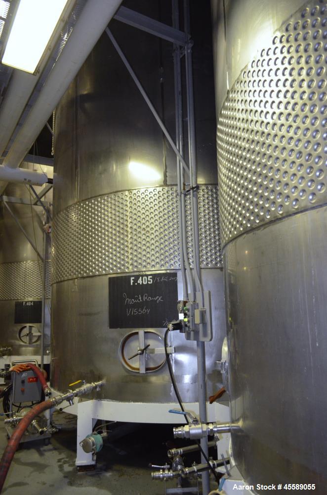 Used 16000 Gallon Douglas Brothers 304 Stainless Steel Vertical Tank