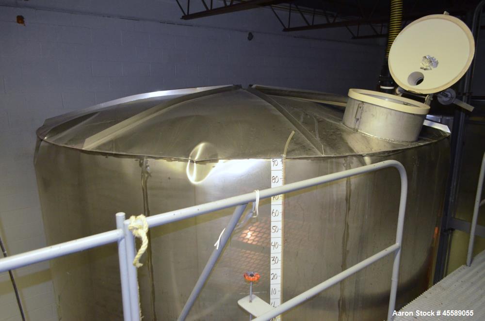 Used 16000 Gallon Douglas Brothers 304 Stainless Steel Vertical Tank