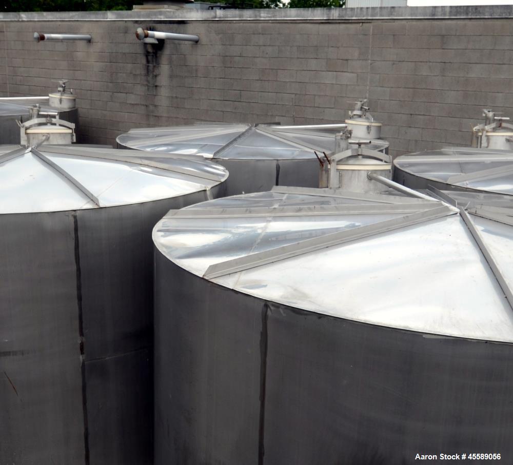 Used 16000 Gallon Douglas Brothers 304 Stainless Steel Vertical Tank