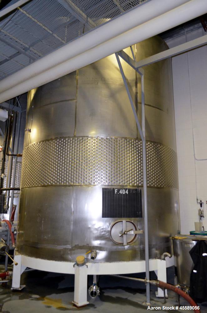 Used 16000 Gallon Douglas Brothers 304 Stainless Steel Vertical Tank
