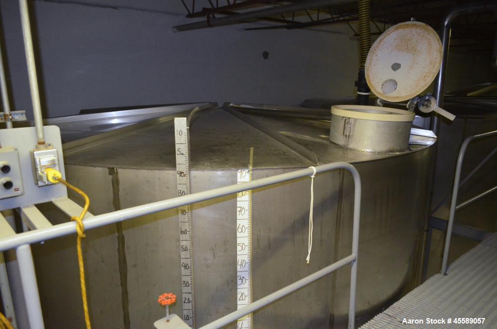 Used 16000 Gallon Douglas Brothers 304 Stainless Steel Vertical Tank