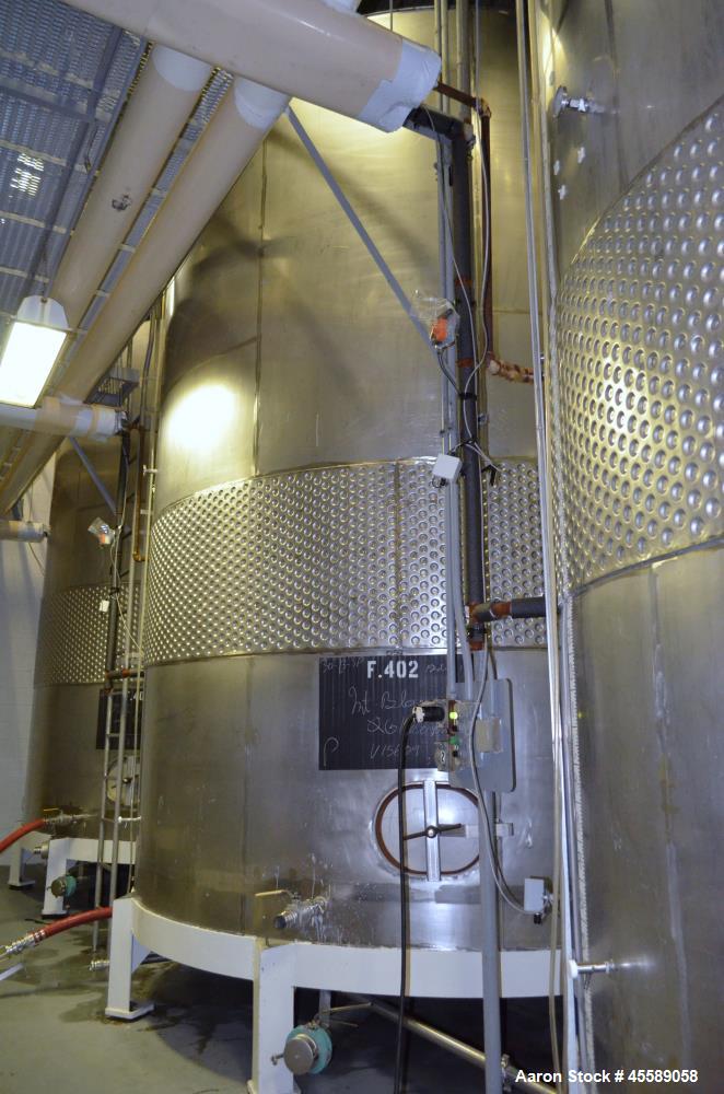 Used 16000 Gallon Douglas Brothers 304 Stainless Steel Vertical Tank