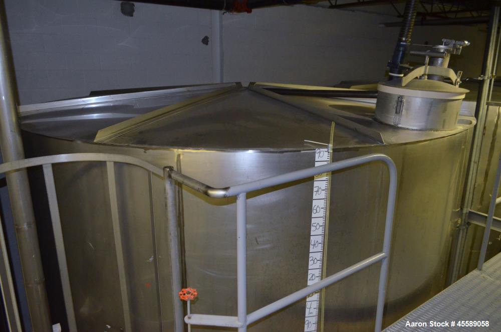 Used 16000 Gallon Douglas Brothers 304 Stainless Steel Vertical Tank