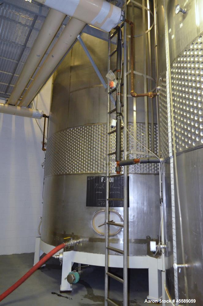 Used 16000 Gallon Douglas Brothers 304 Stainless Steel Vertical Tank
