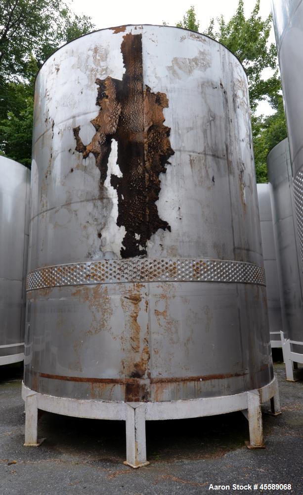 Used 15000 Gallon Douglas Brothers 304 Stainless Steel Vertical Tank