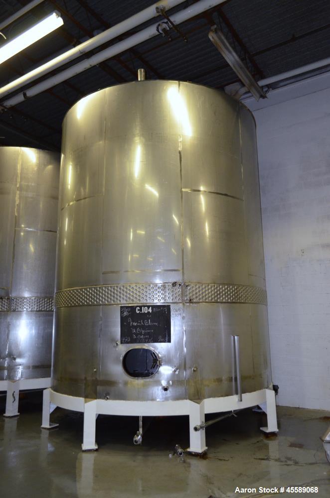 Used 15000 Gallon Douglas Brothers 304 Stainless Steel Vertical Tank