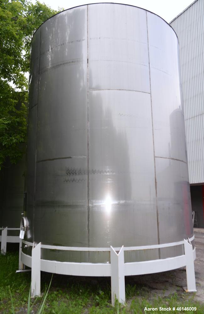 Used Douglas Brothers Tank, Approximate 16,000 Gallon, Stainless Steel, Vertica
