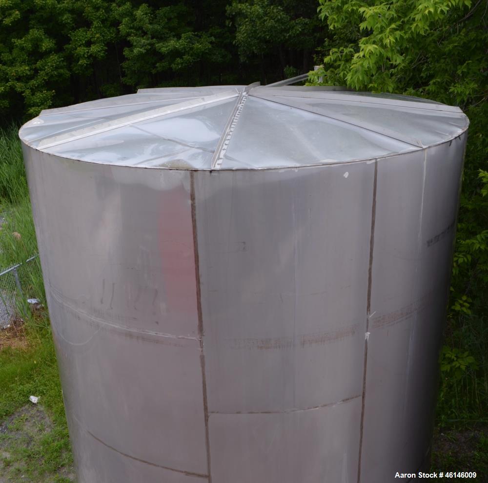 Used Douglas Brothers Tank, Approximate 16,000 Gallon, Stainless Steel, Vertica