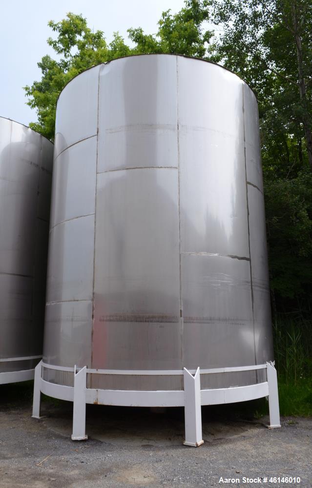 Used Douglas Brothers Tank, Approximate 16,000 Gallon, Stainless Steel, Vertica