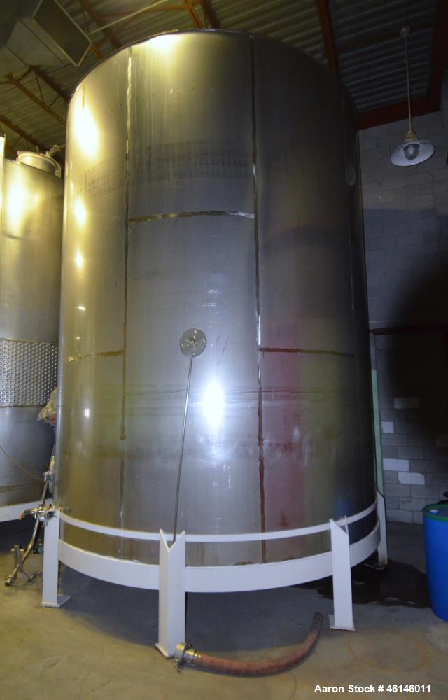 Used Douglas Brothers Tank, Approximate 16,000 Gallon, Stainless Steel, Vertica