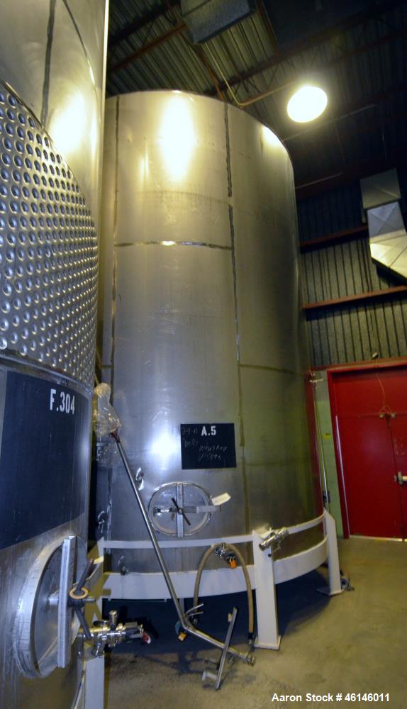 Used Douglas Brothers Tank, Approximate 16,000 Gallon, Stainless Steel, Vertica